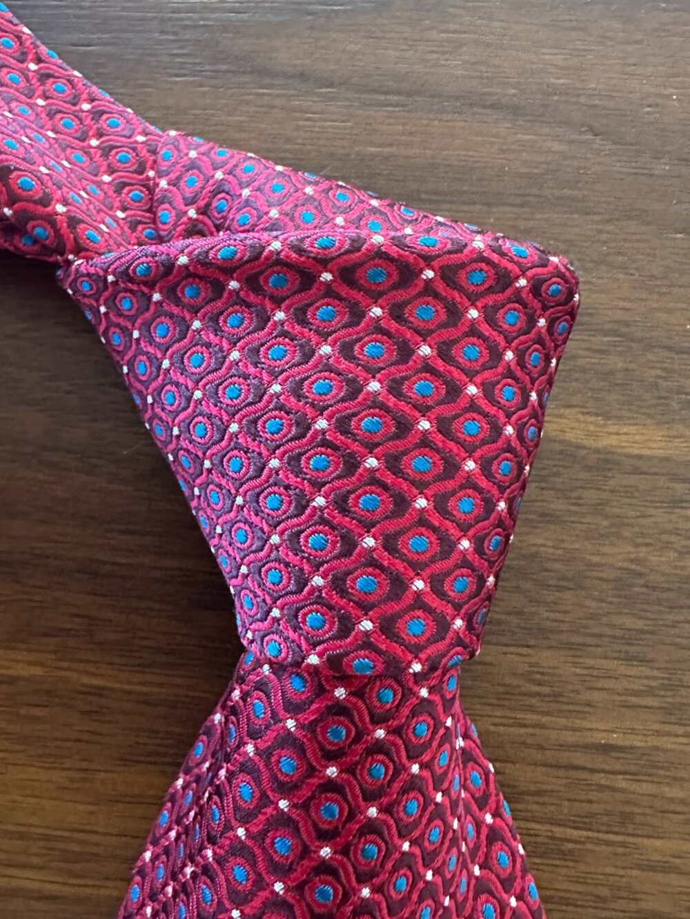 Canali Brown Orange Striped Silk Tie